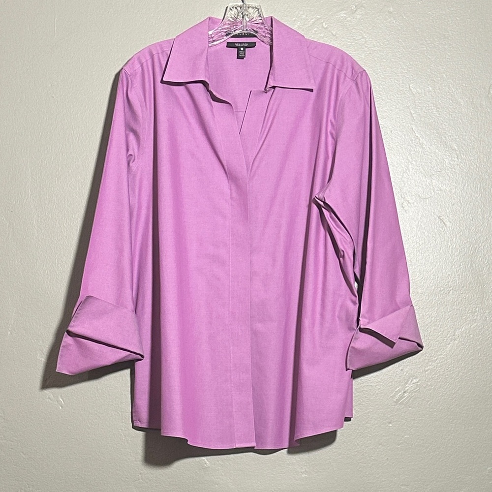 Foxcroft Lavender Button Down Shirt
